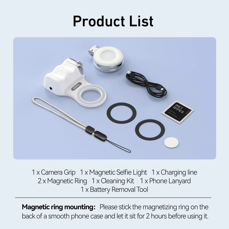 Phone Camera Shoot Hand Grip Magnetic Smart Phone Holder Shooting Aid Remote Control Handle for Iphone Android Phone
