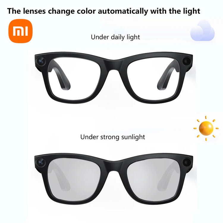 Xiaomi  HD Camera AI Smart Glasses Call Play Video Audio Recording Noise Reduction Headset Touch Bluetooth Sunglasses 2025