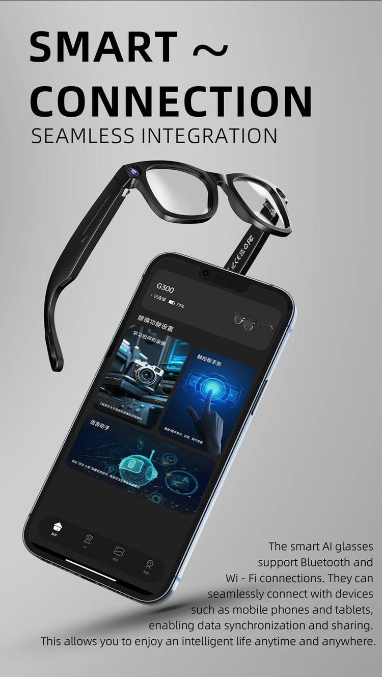 Xiaomi  HD Camera AI Smart Glasses Call Play Video Audio Recording Noise Reduction Headset Touch Bluetooth Sunglasses 2025