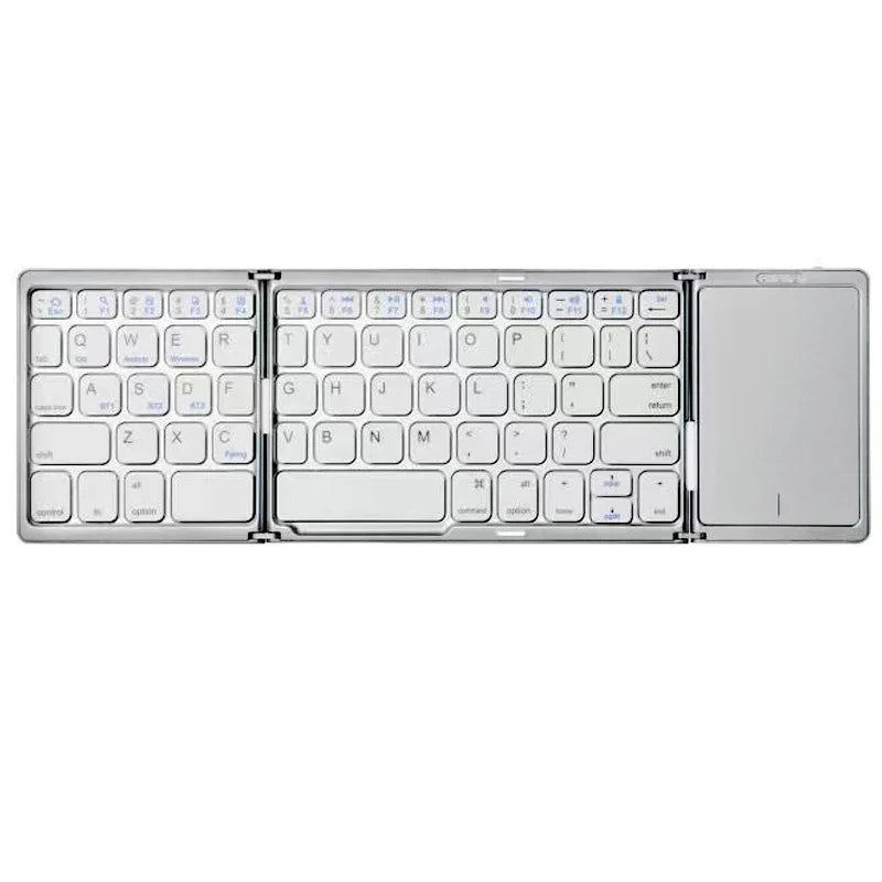 3Folding Keyboard Mini Wireless Keyboard Foldable Dual Bluetooth Keyboard with Touchpad for Windows Android IOS Ipad Phone