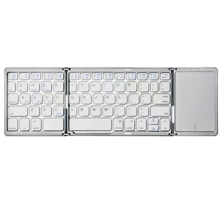 3Folding Keyboard Mini Wireless Keyboard Foldable Dual Bluetooth Keyboard with Touchpad for Windows Android IOS Ipad Phone