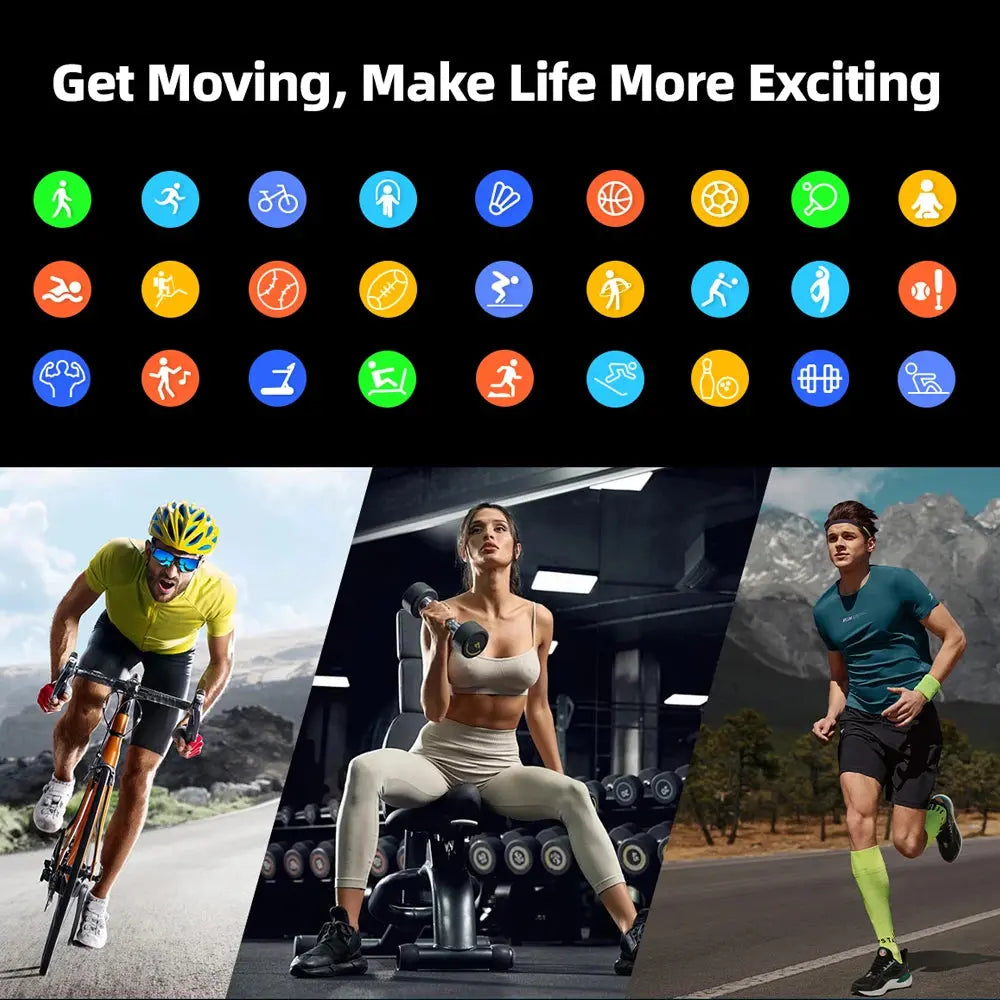 For Xiaomi New Ultra Thin AMOLED Smart Watch Men 386*448HD Screen Fashion Women Sports Bracelet BT Calling Waterproof Smartwatch