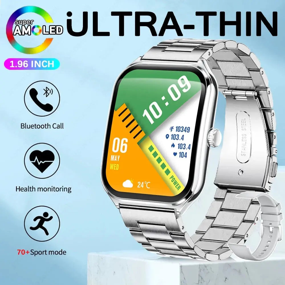 For Xiaomi New Ultra Thin AMOLED Smart Watch Men 386*448HD Screen Fashion Women Sports Bracelet BT Calling Waterproof Smartwatch