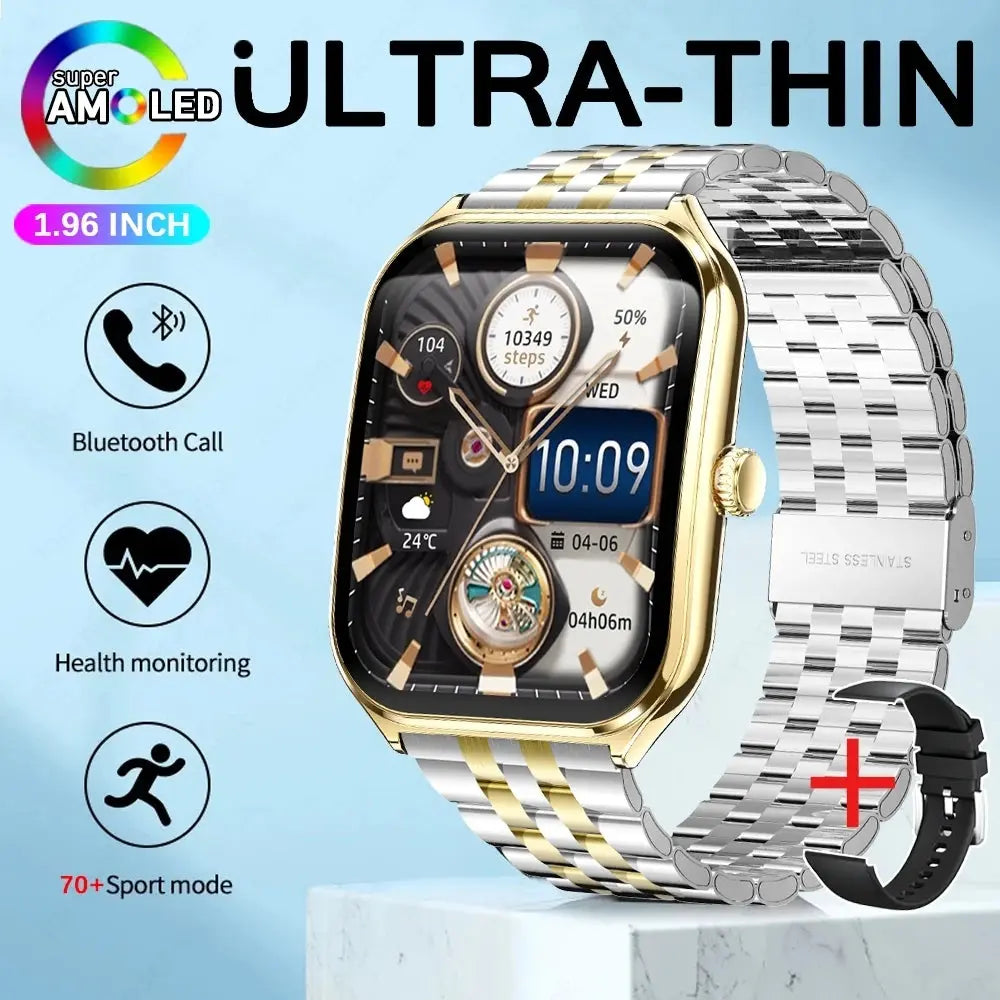 For Xiaomi New Ultra Thin AMOLED Smart Watch Men 386*448HD Screen Fashion Women Sports Bracelet BT Calling Waterproof Smartwatch