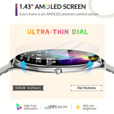 Ultra Thin Smartwatch 1.43" AMOLED Display HD 466*466 Always Show Time Call Reminder for Women Men New Original Smartwatch Gift