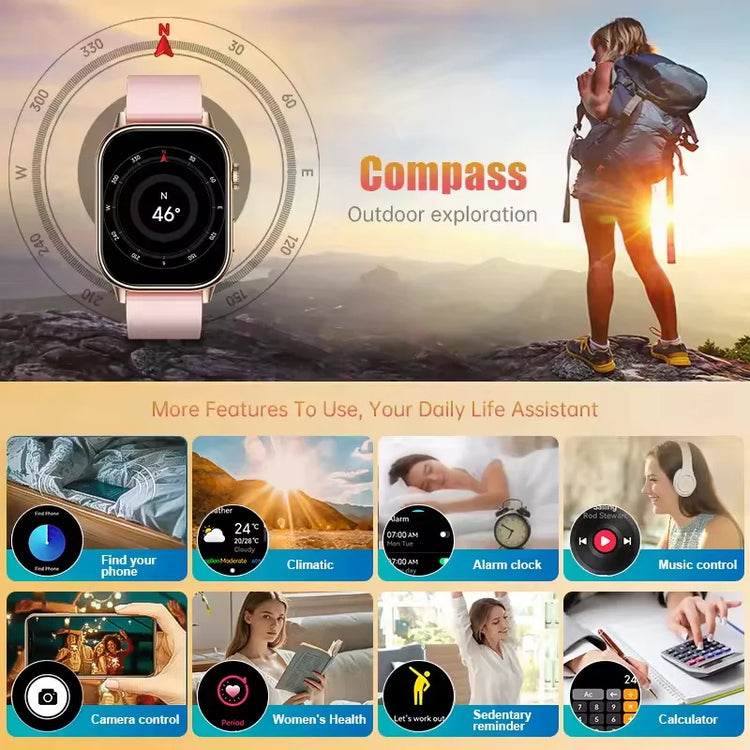 2025 NEW Fashion Built-In 6 Stars GPS Position Smart Watch Women 2.01&