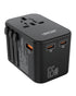 65W/100W Gan International Travel Adapter with 2USB 3 Type C Gan Fast Charging Adapter with EU AU US UK Plug for Travel