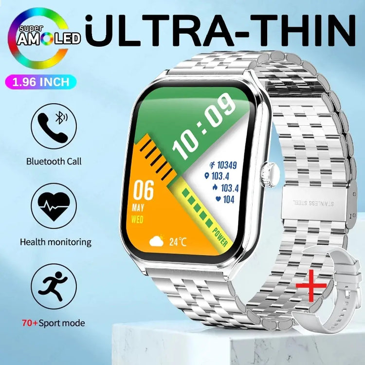 For Xiaomi New Ultra Thin AMOLED Smart Watch Men 386*448HD Screen Fashion Women Sports Bracelet BT Calling Waterproof Smartwatch