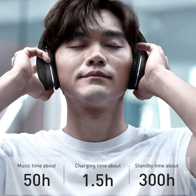 D02 Pro Wireless Bluetooth Headphones HIFI Stereo Earphones Foldable Sport Headset with Audio Cable Foriphone Tablet