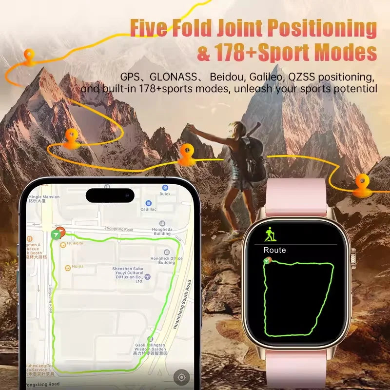 2025 NEW Fashion Built-In 6 Stars GPS Position Smart Watch Women 2.01&