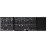 3Folding Keyboard Mini Wireless Keyboard Foldable Dual Bluetooth Keyboard with Touchpad for Windows Android IOS Ipad Phone